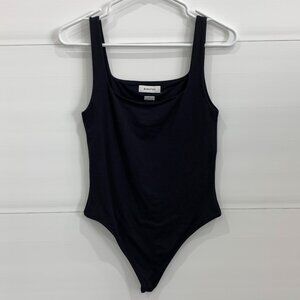 Babaton Aritzia Square Neck Thong Bodysuit - Black